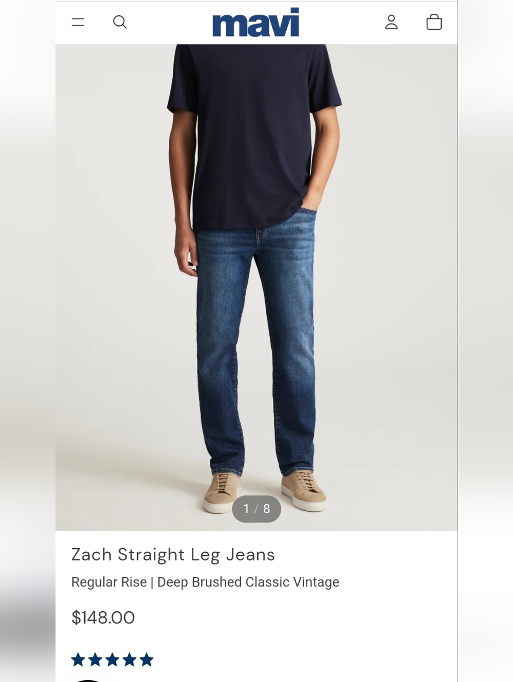 Mavi Zach Straight Leg Jeans -   Blue Men 36x34